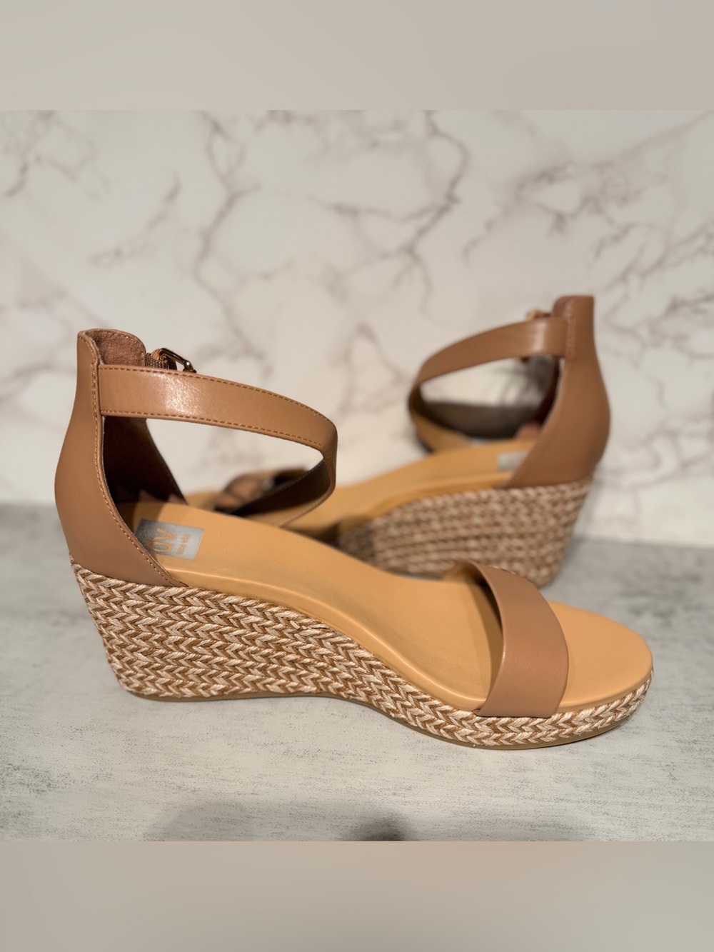 Dolce Vita Tan Espadrille Wedge Sandals with Ankle Strap-New size 11
